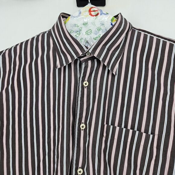 Peter Millar Shirt Mens XXL Button Up Long Sleeve Preppy Striped Casual Colorful - Picture 2 of 10
